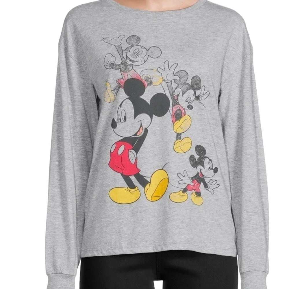 Disney Mickey Mouse NEW 2-Piece (Short and Long Sleeve) Graphic Top Set - Picture 4 of 7